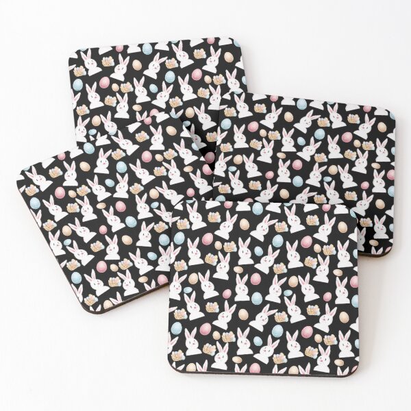 Item preview, Easter Bunny And Eggs Pattern- Black designed and sold by Designs By YL.