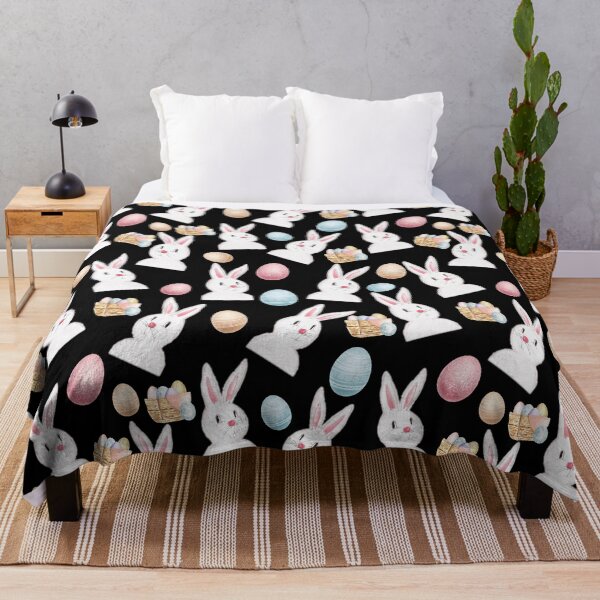 Item preview, Easter Bunny And Eggs Pattern- Black designed and sold by Designs By YL.