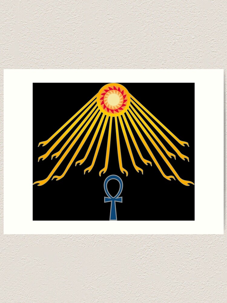 The Aten Egyptian Deity Art Print By Enigmaart Redbubble