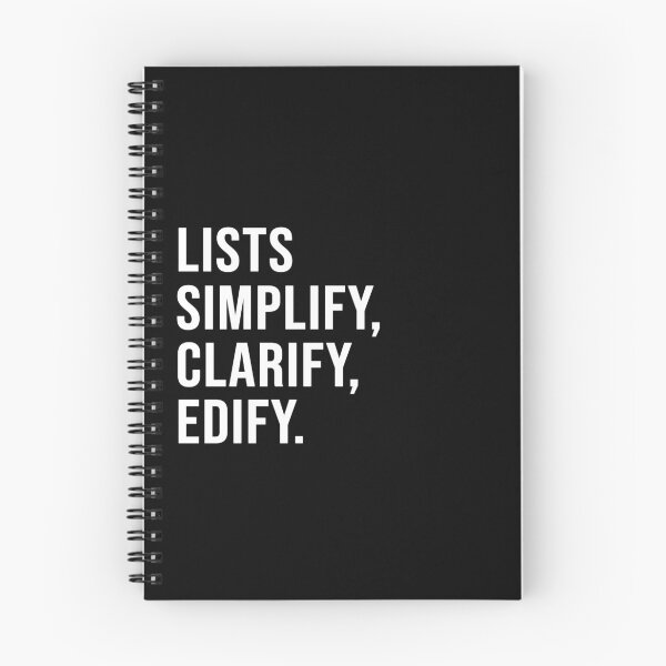 Item preview, Lists simplify, clarify, edify. designed and sold by Josh-X.