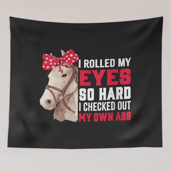 Item preview, Womens I Rolled My Eyes So Hard I Checked Out Funny Horse Sayings V-Neck designed and sold by JakariEzer.