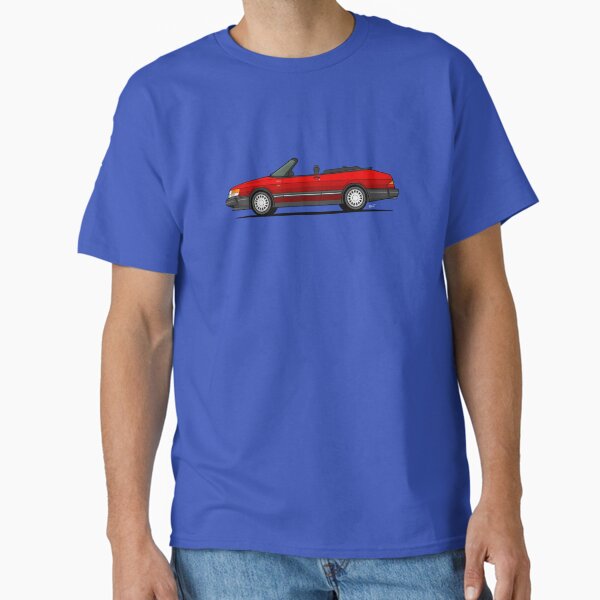 Item preview, Saab 900 Turbo convertible Single side view illustration - Red designed and sold by RJWautographics.