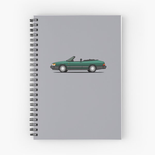 Item preview, Saab 900 Turbo convertible Single side view illustration - Green designed and sold by RJWautographics.