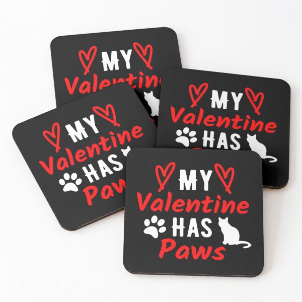 Item preview, My Valentine Has Paws - cat lover quote    designed and sold by EiraJocasta.