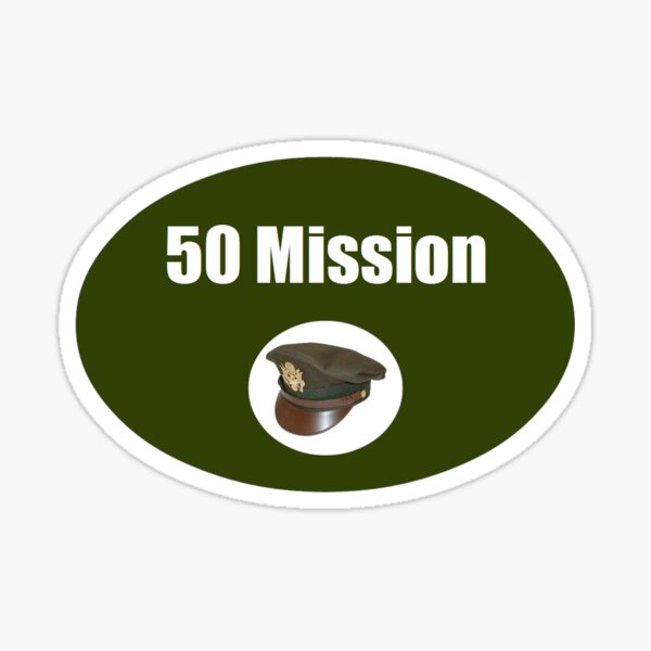50 Mission Cap Sticker