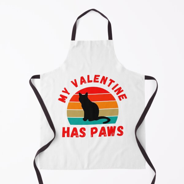 Item preview, My Valentine Has Paws - retro sunset cat lover quote   designed and sold by EiraJocasta.