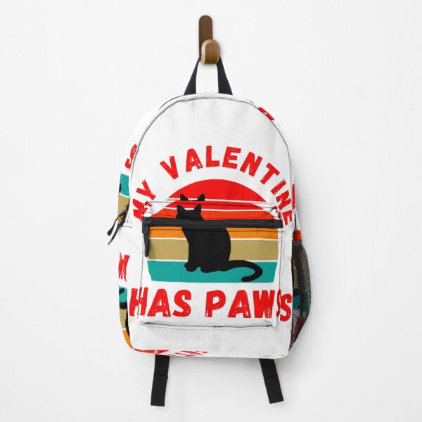 Item preview, My Valentine Has Paws - retro sunset cat lover quote designed and sold by EiraJocasta.
