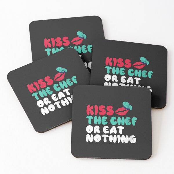 Item preview, Womens Kiss the Chef or eat nothing Kitchen Culinary Cook V-Neck designed and sold by JakariEzer.