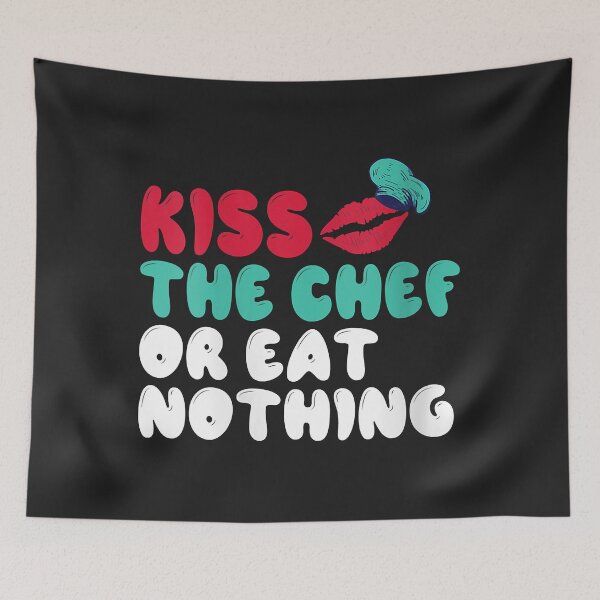 Item preview, Womens Kiss the Chef or eat nothing Kitchen Culinary Cook V-Neck designed and sold by JakariEzer.