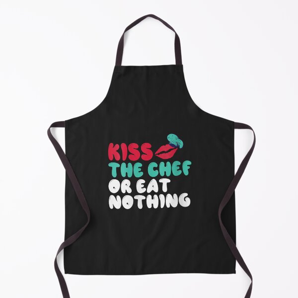 Artikelvorschau, Womens Kiss the Chef or eat nothing Kitchen Culinary Cook V-Ausschnitt entworfen und verkauft von JakariEzer.