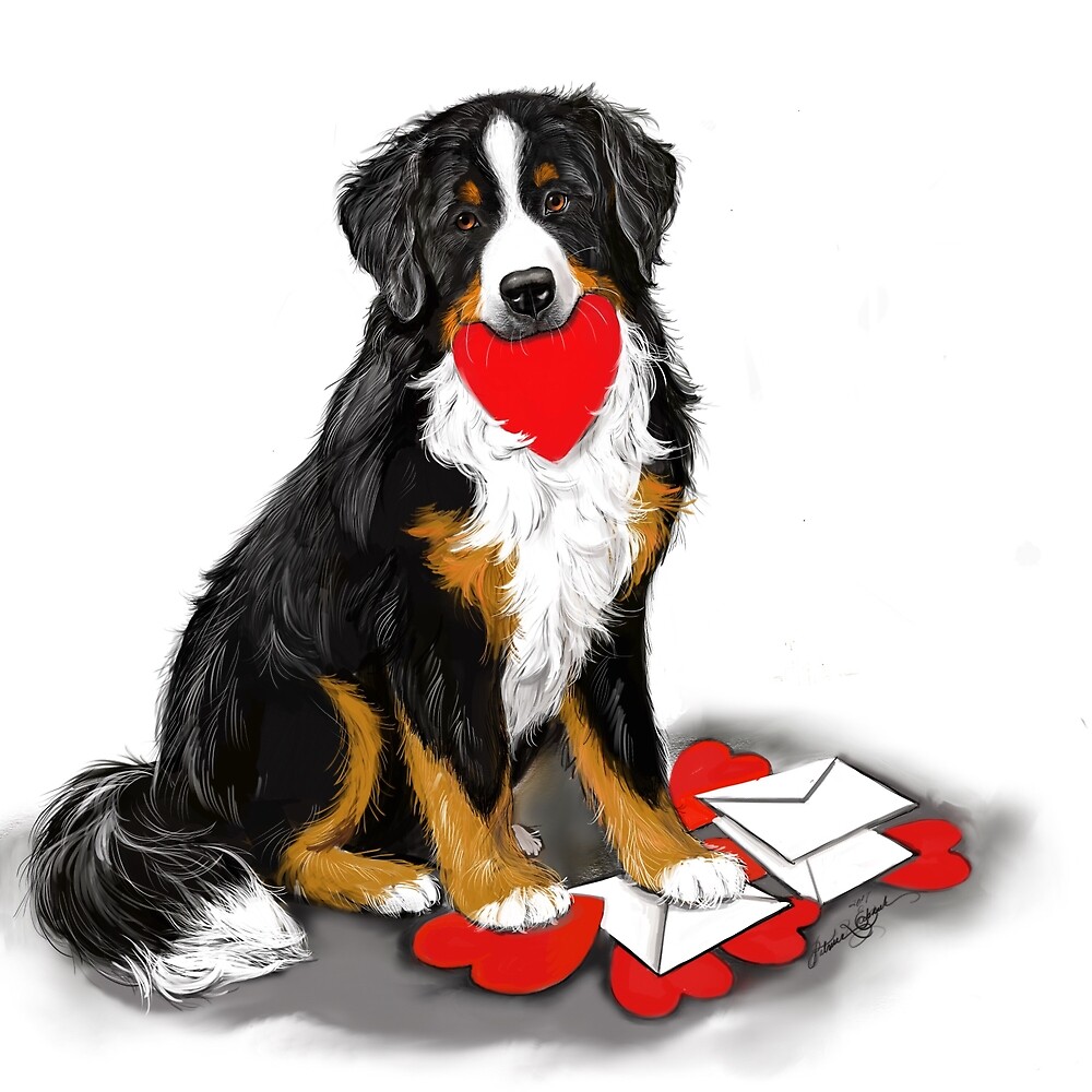 "Bernese mountain dog valentine" by Patricia Reeder Eubank
