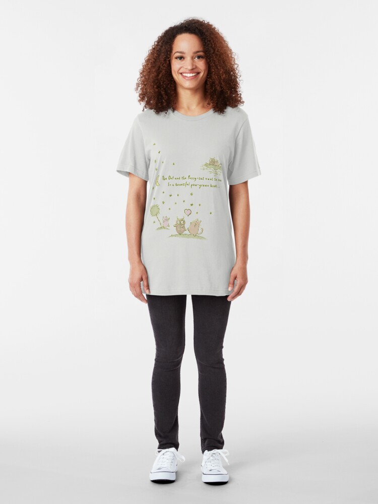 Alternate view of The Owl and the Pussy-Cat Slim Fit T-Shirt