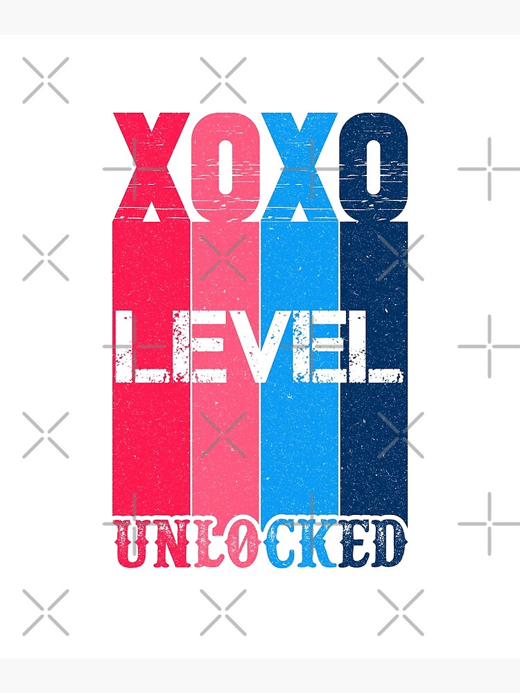 XOXO Hugs And Kisses Level Unlocked Premium Matte Vertical Poster sold ...