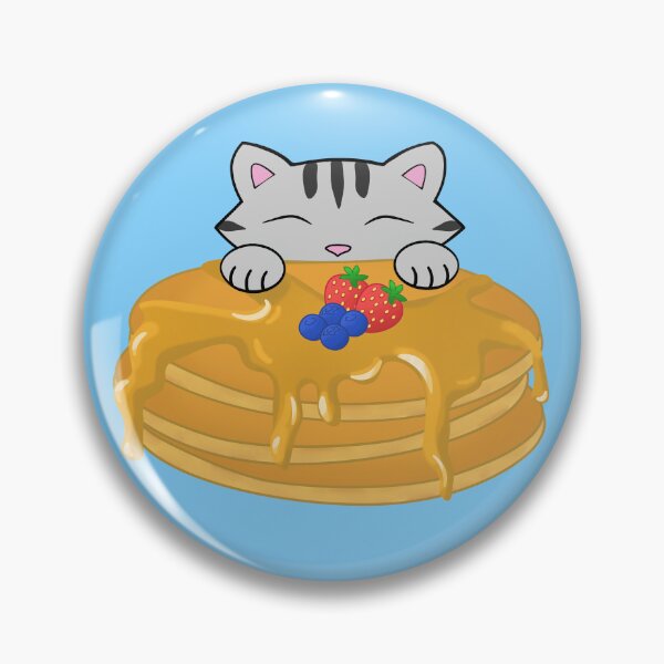Item preview, Cute Cat Eating A Pancake designed and sold by Purr95.