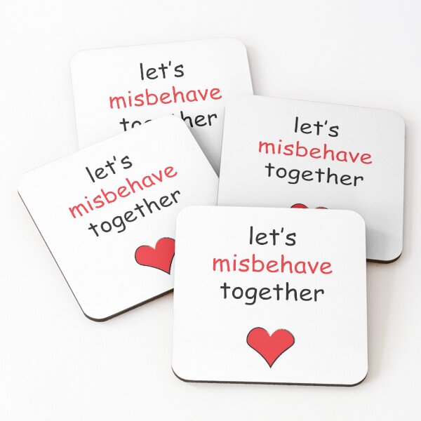 Item preview, Misbehave Together, Naughty Valentines, Funny Rude Happy Valentines Day designed and sold by HybrisStudio.