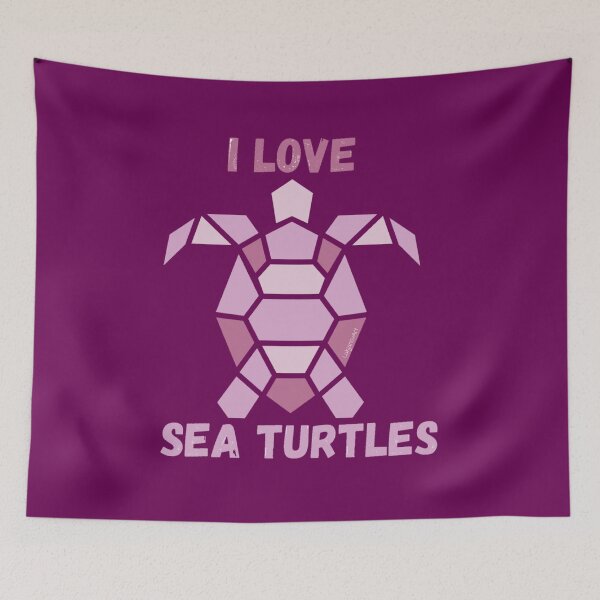 Item preview, I love sea turtles - Geometric  designed and sold by LukjanovArt.