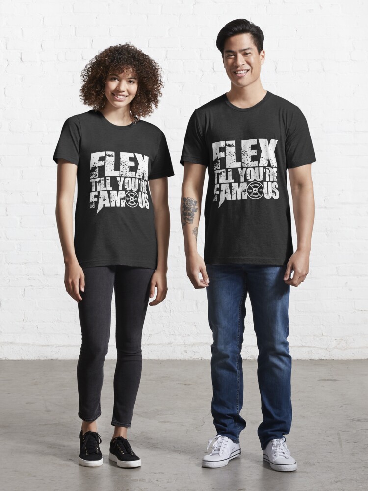 Men's Flex Til You're Famous Sleeveless Black T-Shirt Gym Tank Top Small  Black 