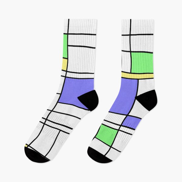 Item preview, Mondrian style, soft yellow, green, blue designed and sold by JcB-Arts.