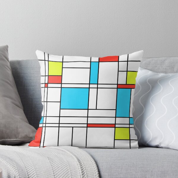 Item preview, Mondrian style, bright yellow, red and turquoise designed and sold by JcB-Arts.