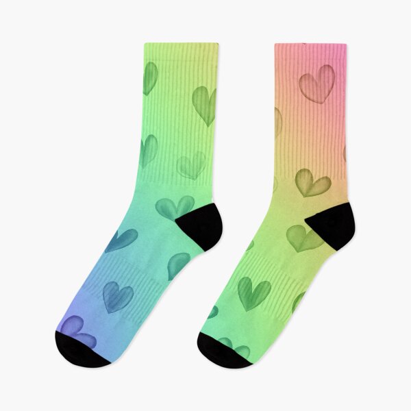Item preview, Rainbow Of Hearts, Watercolor, Colorful Art Print designed and sold by GirlsandGlitter.