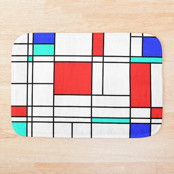 Item preview, Mondrian style, bright red, turquoise, blue designed and sold by JcB-Arts.