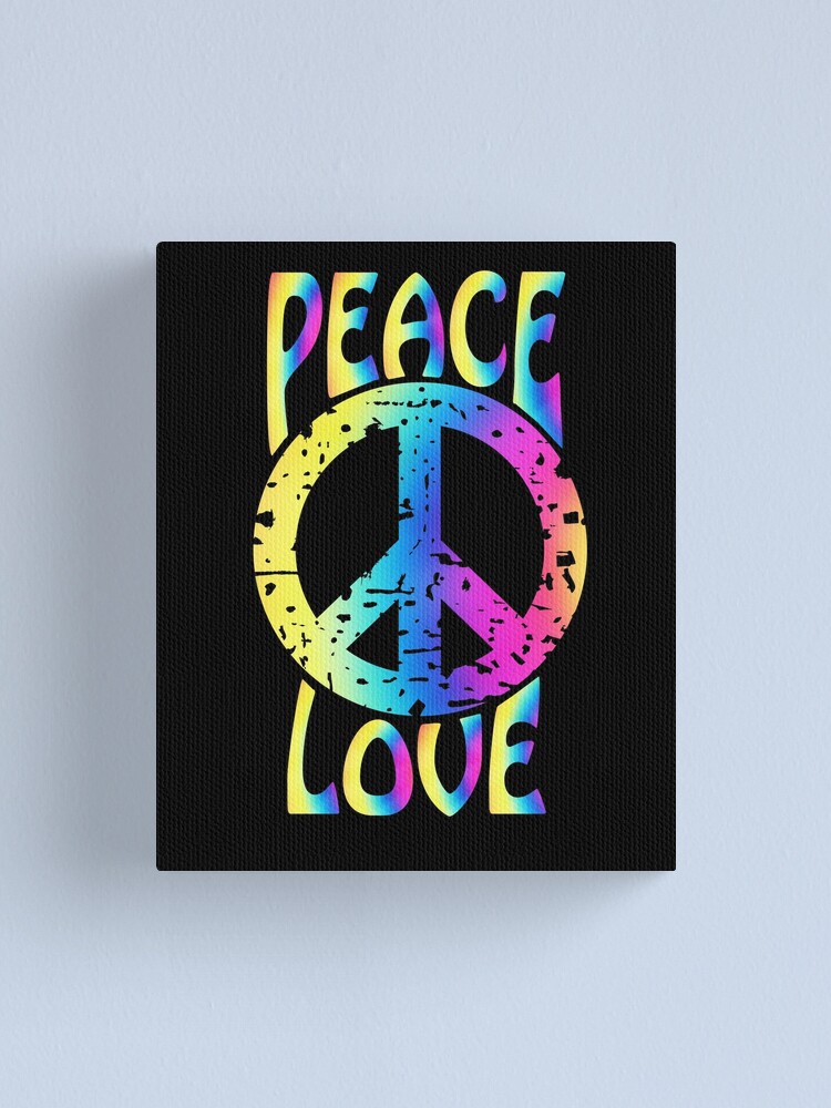 Distressed Peace Sign Peace Love Hippie 60s 70s Psychodelic