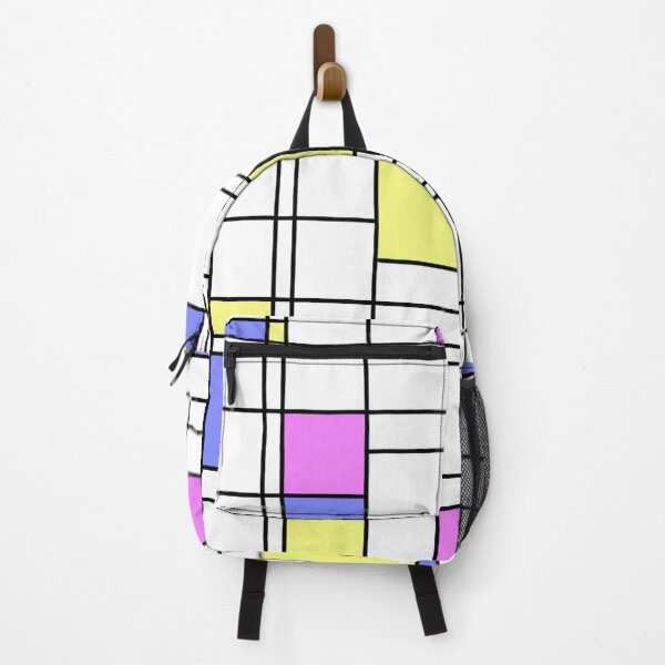 Item preview, Mondrian style, soft blue, yellow, pink designed and sold by JcB-Arts.