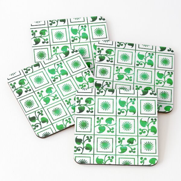 Item preview, Retro Green and White Embroidery designed and sold by SaraValor.