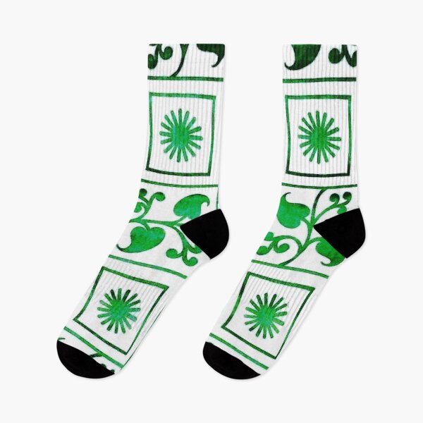 Item preview, Retro Green and White Embroidery designed and sold by SaraValor.
