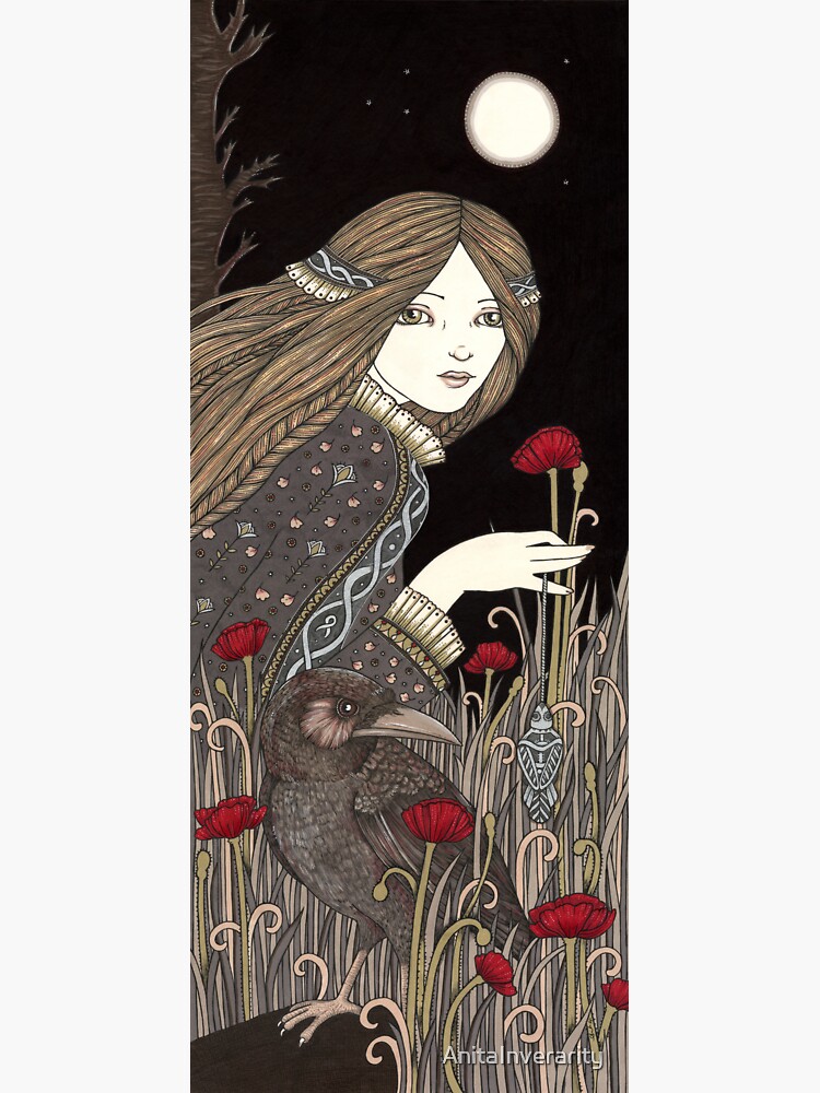 Thumbnail 3 of 3, Sticker, Valkyrie designed and sold by AnitaInverarity.
