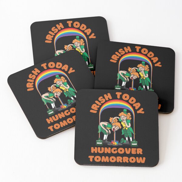 Item preview, St Patrick's Day Irish today, hungover tomorrow funny design designed and sold by INSOMNIAC101.