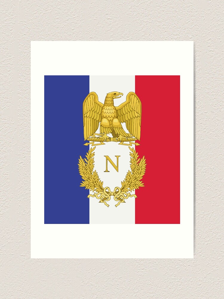 France napoleon flag - French Pride - Empire - | Art Print