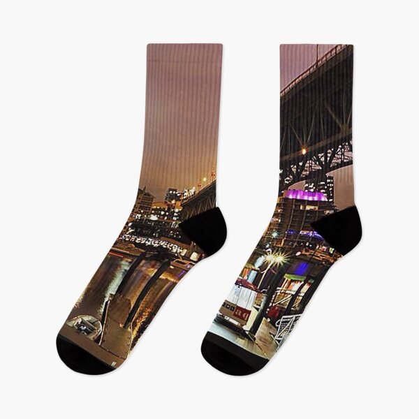 Item preview,  Vancouver skyline at night, Vancouver, British Columbia, Canada, Pacific Northwest designed and sold by Nostrathomas66.
