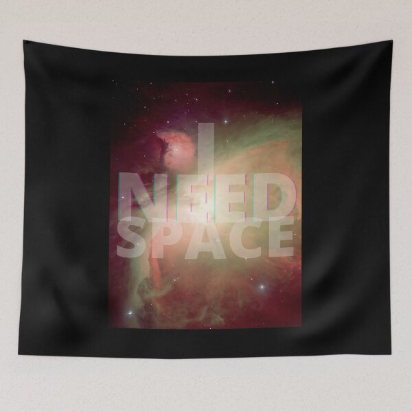 Item preview, I Need Space - Red, Green Galaxy designed and sold by Quirkdom.
