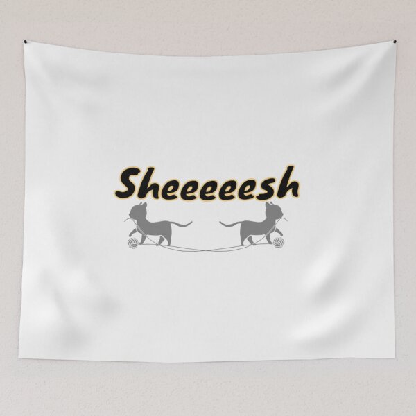 Item preview, Sheeeeesh 2 Cats - Animal Typography designed and sold by Digitalme Designs.