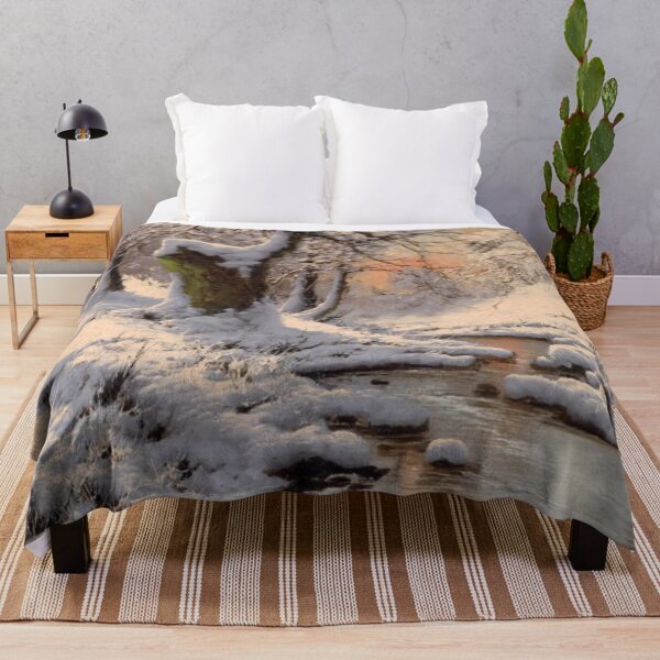 Item preview, Winter Serenity: A Tranquil Stream in a Snow Covered Forest designed and sold by SweetMySpot.
