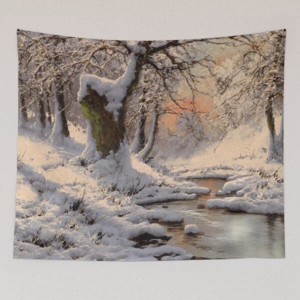 Item preview, Winter Serenity: A Tranquil Stream in a Snow Covered Forest designed and sold by SweetMySpot.