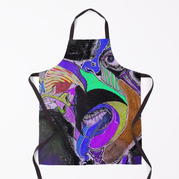 Item preview, Abstract face, two face, animated half face, colorful face, eye in the machine, purple face designed and sold by Nostrathomas66.