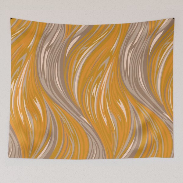 Item preview, ocher waves designed and sold by Adeodunfaart.