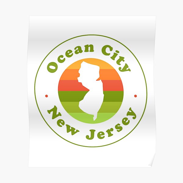 Ocean City New Jersey Surfer Poster for Sale by NewJerseyArt