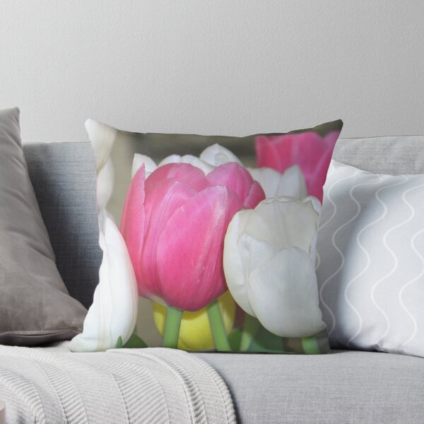 Item preview, We Can Grow Tulips Pink and White Tulips designed and sold by Jenie Yolland.
