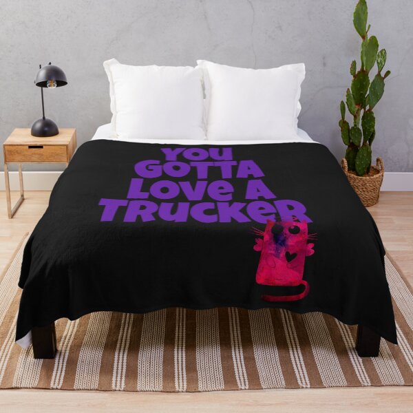 Item preview, You gotta love a trucker with cute cat and heart designed and sold by Areashor.