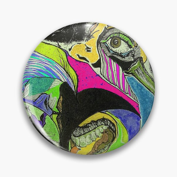 Item preview,  Abstract face, two face, animated half face, colorful face, eye in the machine, green face designed and sold by Nostrathomas66.