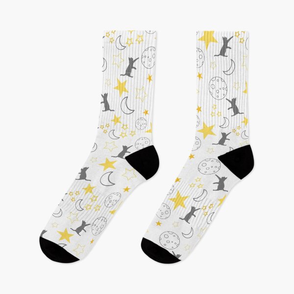 Item preview, Cats, Moon, and Stars Cat Pattern designed and sold by catladyjoy.
