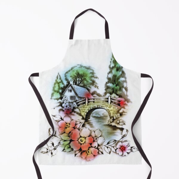 Item preview, Vintage Home and Flower Garden with Bridge designed and sold by SaraValor.