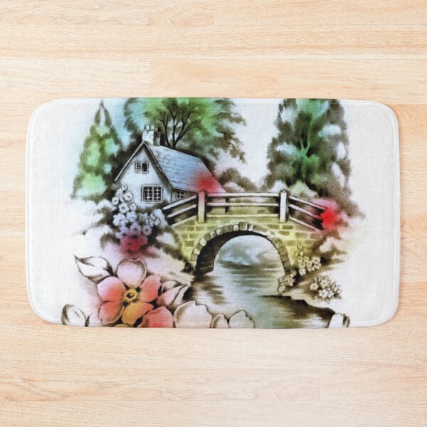 Item preview, Vintage Home and Flower Garden with Bridge designed and sold by SaraValor.