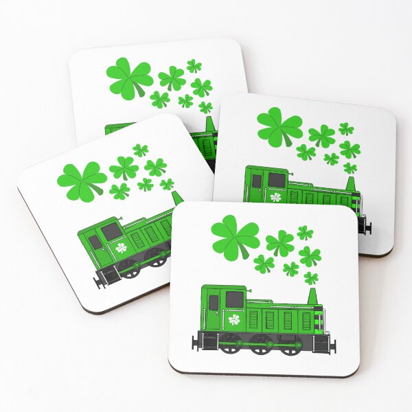 Item preview, St. Patrick's Day Train Diesel Shunter Railroad Enthusiast designed and sold by doodlerob.