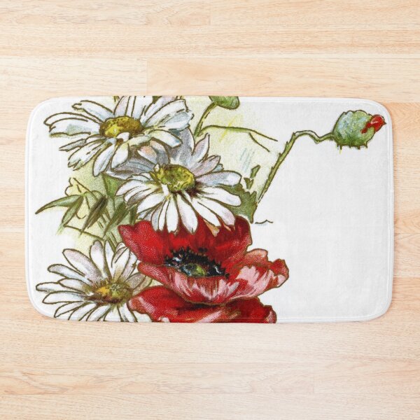 Item preview, Vintage Floral Daisies and Poppies designed and sold by SaraValor.