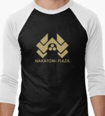 A distressed version of the Nakatomi Plaza symbol Men's Baseball ¾ T-Shirt