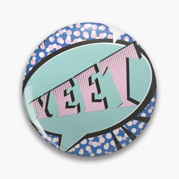 Item preview, YEET Comic Speech Bubble Funny Meme Blue and Pink designed and sold by Missing In Art.